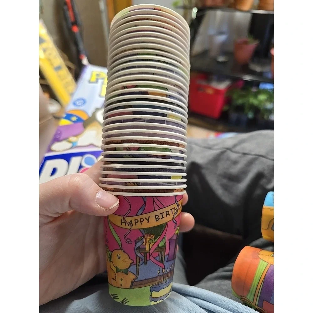 Vintage Dixie Cup Playful Pets Lot of 70 Ct Wax Paper Cups 5 oz Not A Full Box